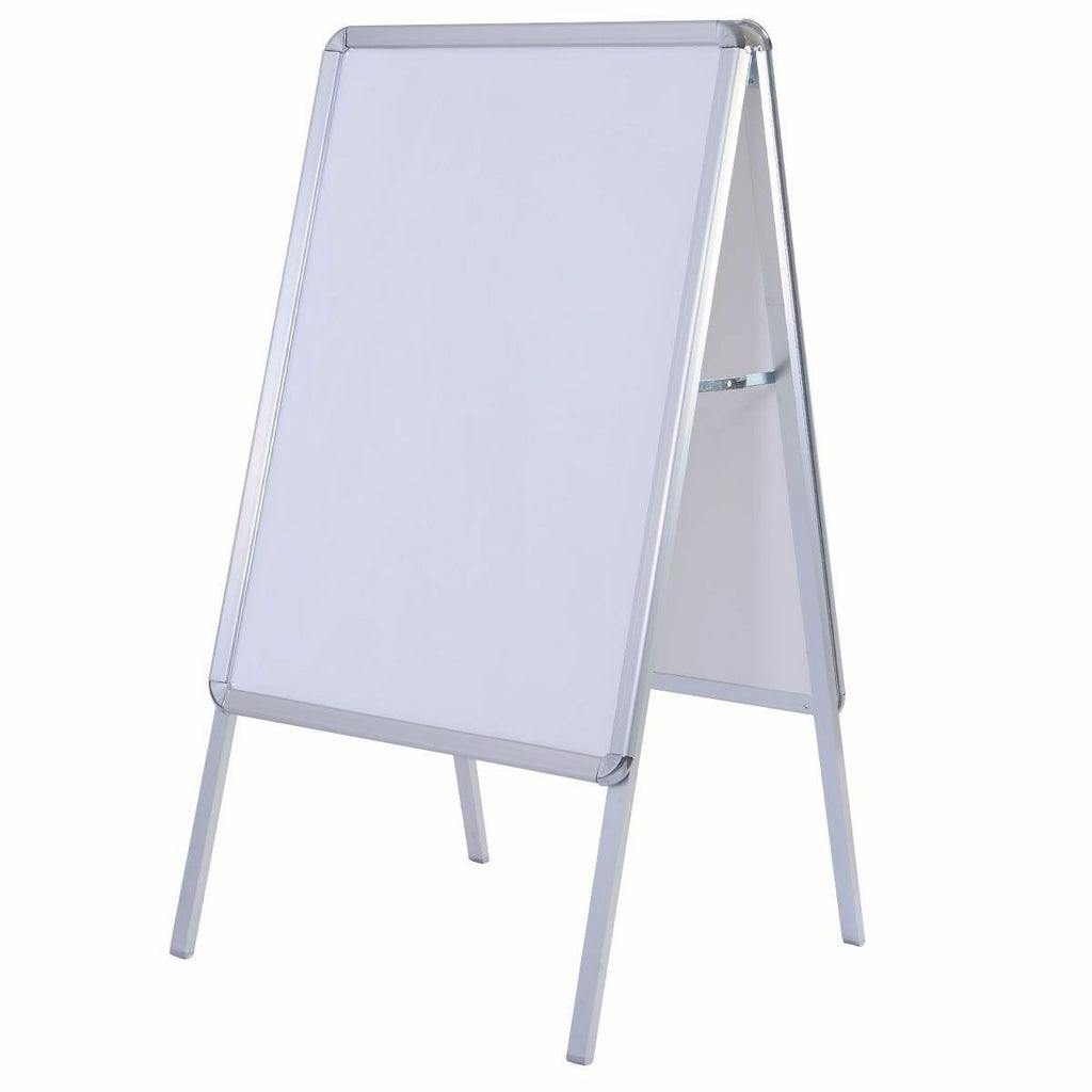 Double Sided White A-frame Display Snap Board Advertising Poster Stand