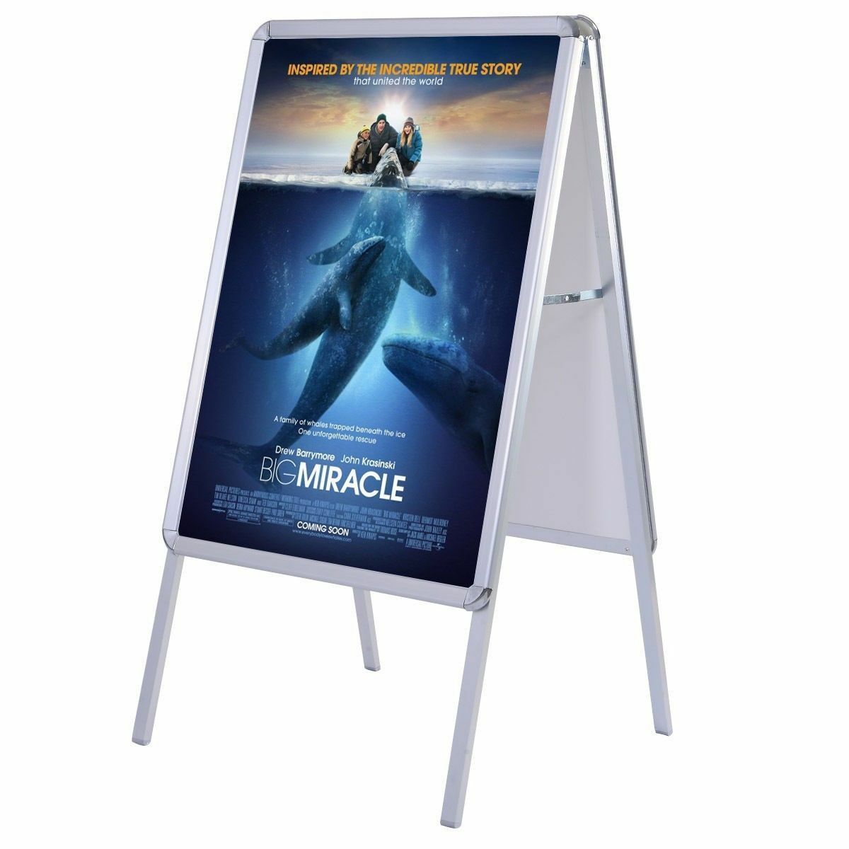 Double Sided White A-frame Display Snap Board Advertising Poster Stand ...