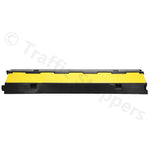 Heavy Duty Hard Rubber Cable Protector Ramp - 2 Channels - Cord Hose Safety