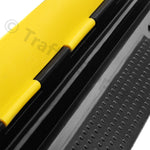 Heavy Duty Hard Rubber Cable Protector Ramp - 2 Channels - Cord Hose Safety