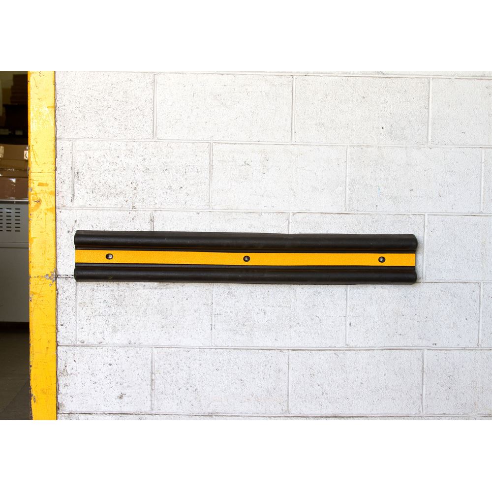 Heavy-Duty Rubber Wall Protector Guard - Carpark & Warehouse Safety